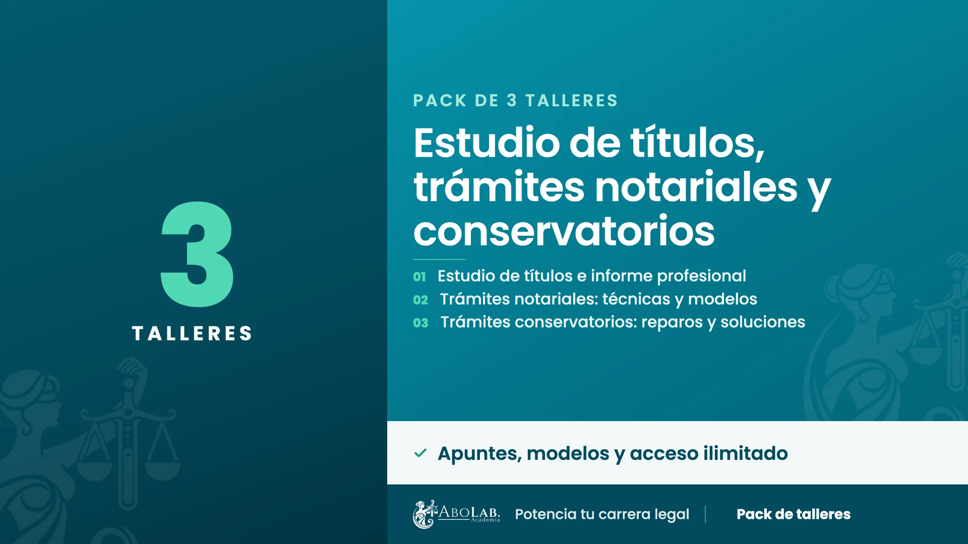Pack Notarial y Registral: Estudio de Títulos, Notaría y Conservador