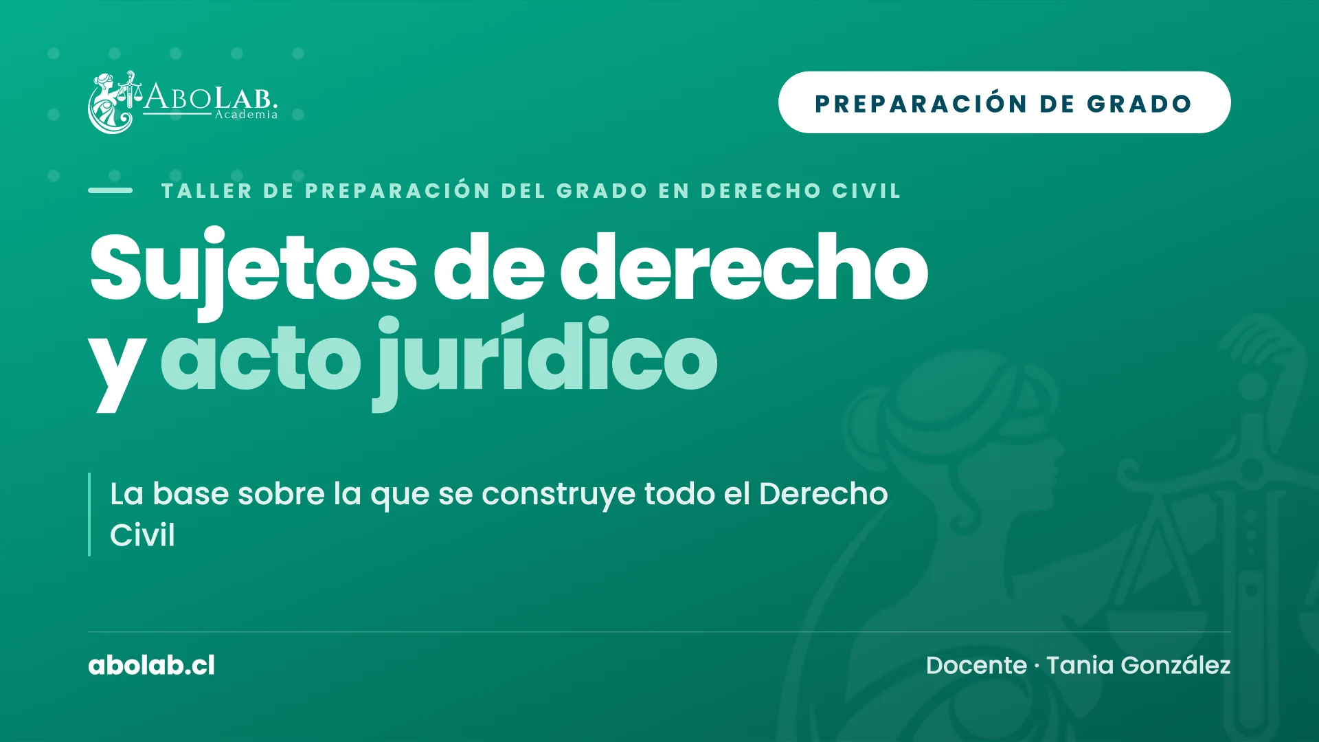 Taller de Sujetos de Derecho y Acto Jurídico — Preparación de Grado