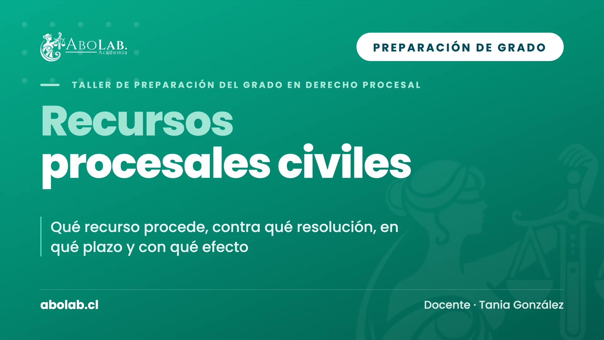 Taller de Recursos Procesales Civiles — Preparación de Grado